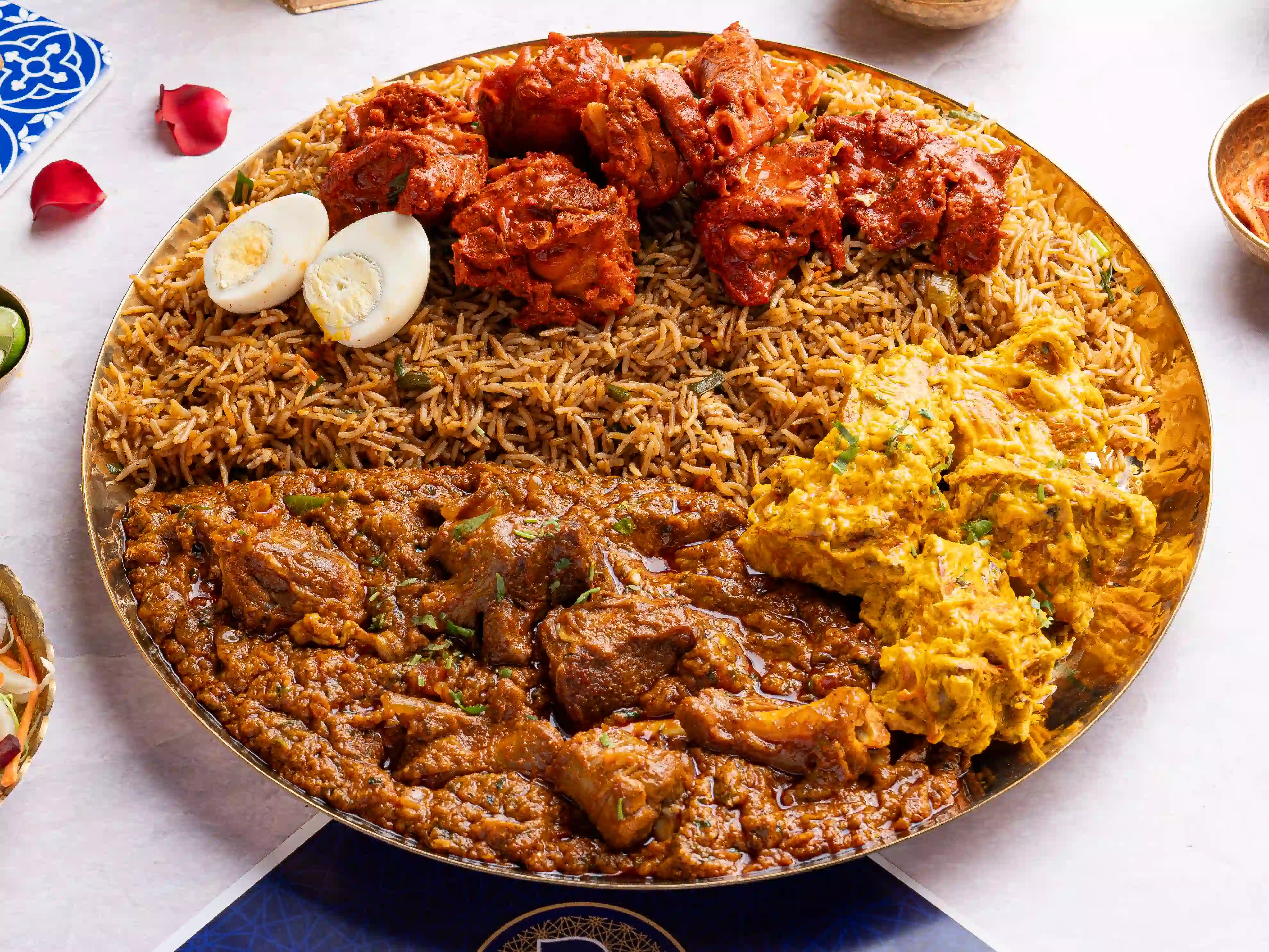 Signature kebabs tandoori pairings with biryani Persian Darbar