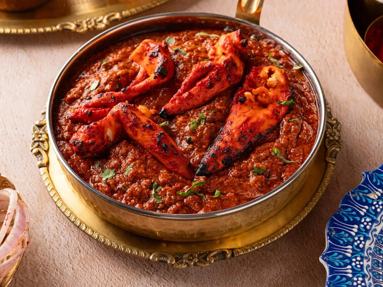 Mughlai biryani and kebab platter